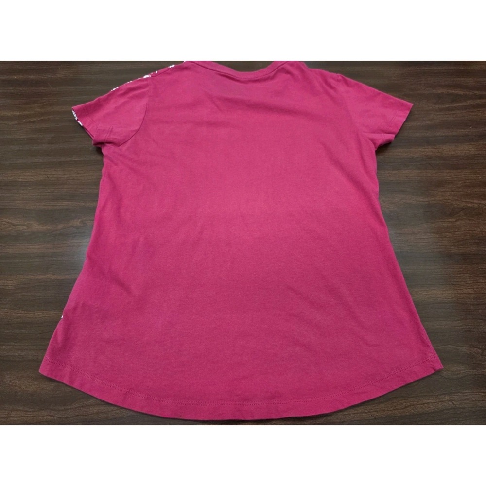 Puma Girls Pink Logo Graphic T Shirt Size L Short Sleeve Athletic Activewear Tee - Picture 3 of 6